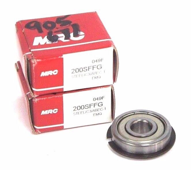 LOT OF 2 NIB MRC 200SFFG BALL BEARINGS 10MM X 30MM X 9MM W/ SNAP RING