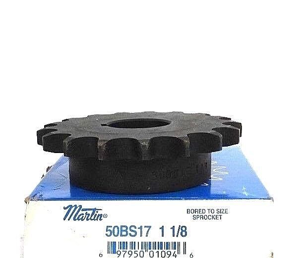 NIB MARTIN 50BS17 1 1/8 BORED TO SIZE SPROCKET 50BS17118