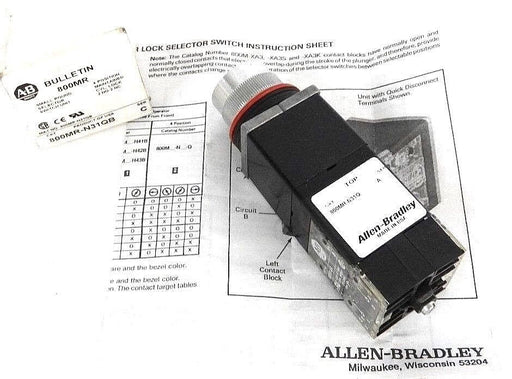 NIB ALLEN BRADLEY 800MR-N31QB SER. A SELECTOR SWITCH 800MRN31Q SER. A