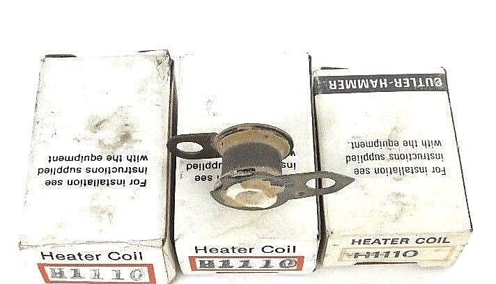 LOT OF 3 NEW CUTLER HAMMER H1110 OVERLOAD THERMAL UNIT HEATING ELEMENTS