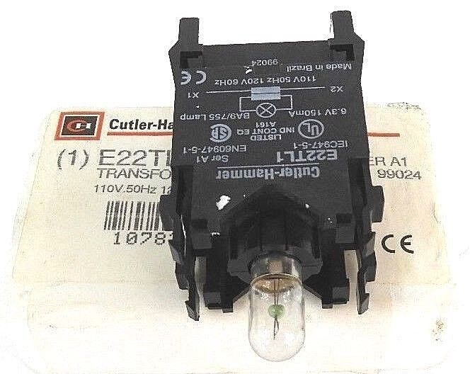 NIB CUTLER-HAMMER E22TL1 TRANSFORMER UNIT SER. A1, 110V 50HZ, 120V 60HZ