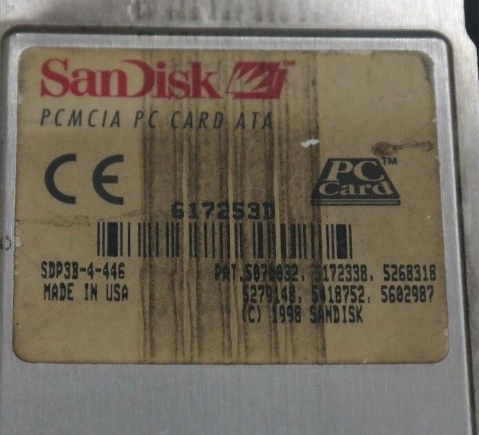 TELEMECANIQUE XBT-MEM-04 4MB FLASH MEMORY PC CARD SDP3B-4-446, 617253D, XBTMEM04
