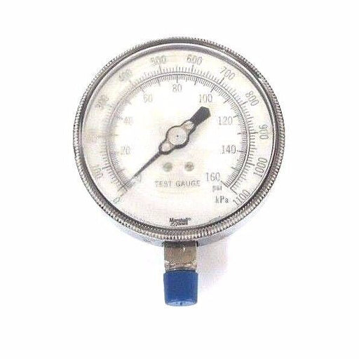 LOT OF 2 MARSHALL TOWN 91704 TEST GAUGES 0-160 PSI, 0-1100 KPA, 1/4" NPT, 9I704