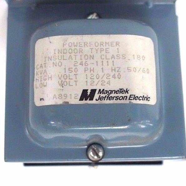 MAGNETEK JEFFERSON ELECTRIC 246-1111 POWERFORMER INDOOR TYPE 1, 2461111