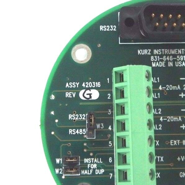 NEW KURZ INSTRUMENTS ASSY 420316 REV G CITCUIT BOARD FAB NO. 420315 REV C