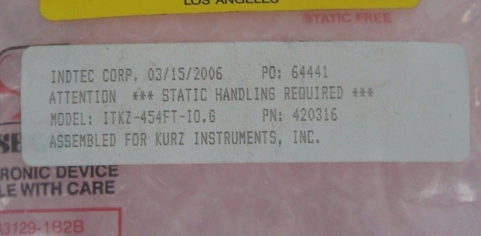 NEW KURZ INSTRUMENTS ASSY 420316 REV G CITCUIT BOARD FAB NO. 420315 REV C