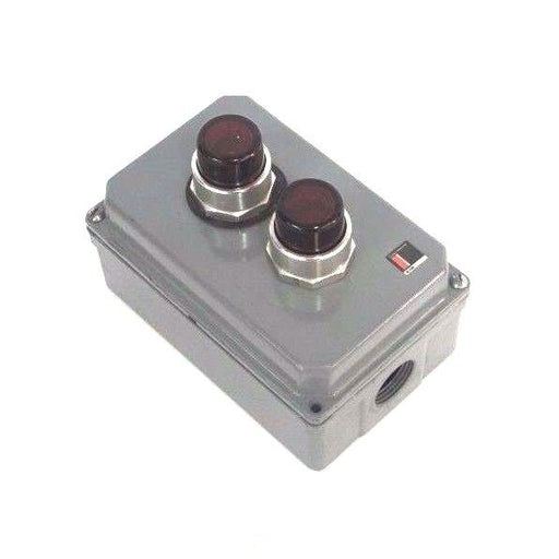 CUTLER HAMMER 10250T ENCLOSURE W/ (2) ALLEN BRADLEY 800T-PT16 SER N PUSH BUTTONS