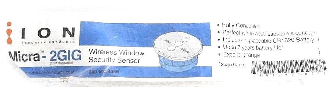 NEW ION MICRA-2GIG WIRELESS WINDOW SECURITY SENSOR 0001370