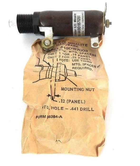 NEW WESTINGHOUSE 449D187G51 PILOT LIGHT 50V AMBER EZC MINALITE W/ 449D187G03
