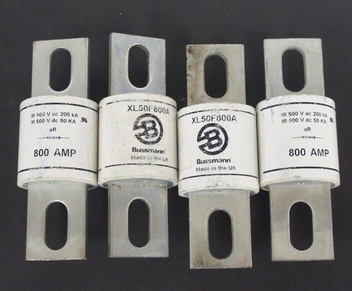 LOT OF 4 BUSSMANN XL50F800A FUSES 800A, 500V