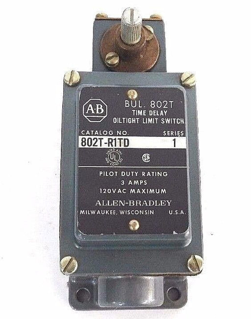 NEW ALLEN BRADLEY 802T-R1TD SER. 1 LIMIT SWITCH 802TR1TD 3AMPS, 120VAC MAX.