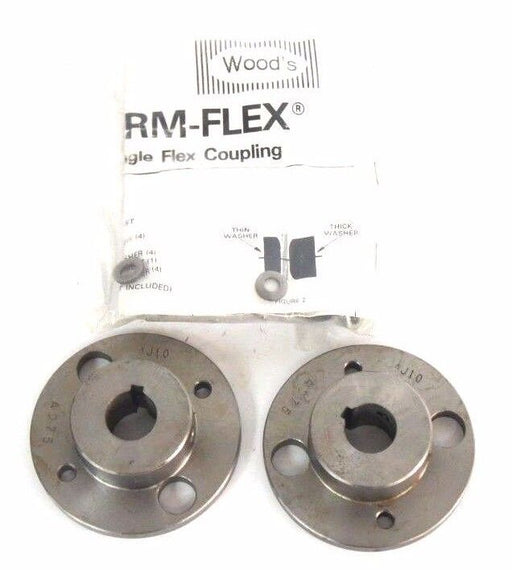 LOT OF 2 NEW WOODS AJ10A075 COUPLING HUBS AJ10 A075