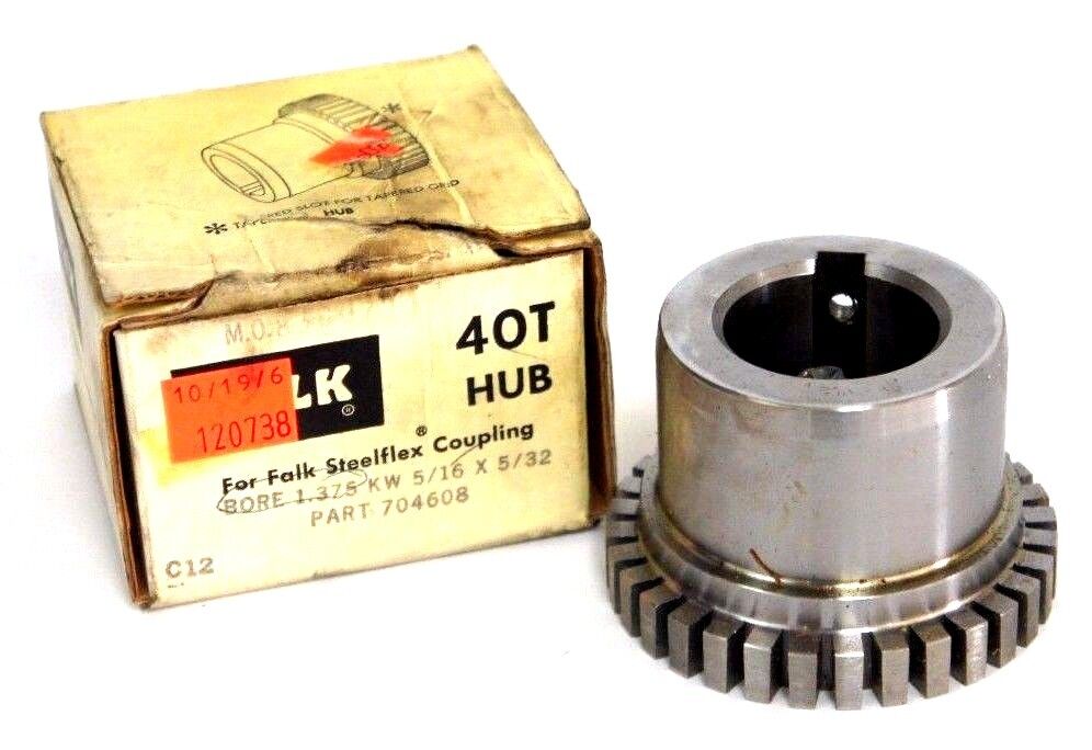 NIB FALK 704608 STEELFLEX COUPLING 40T HUB 1.375" BORE