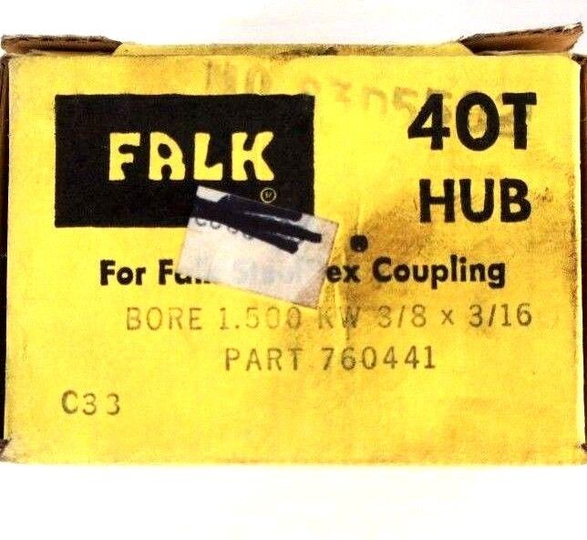 NIB FALK 760441 STEELFLEX COUPLING 40T HUB 1.500" BORE