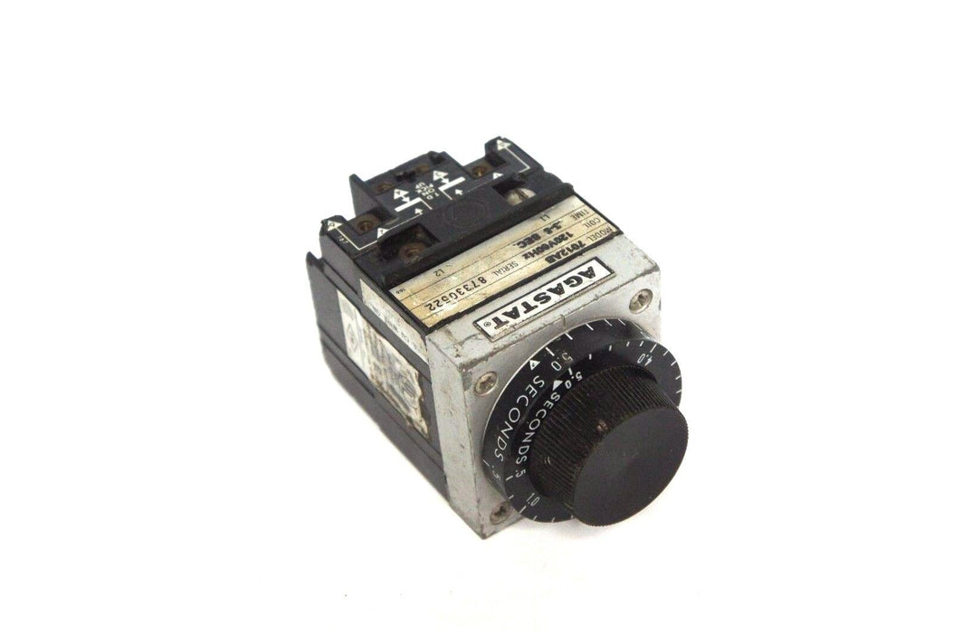 AGASTAT 7012AB TIME DELAY RELAY COIL: 120V 60HZ, TIME: .5 - 5 SEC.