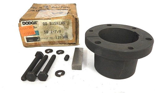 NIB DODGE SD-1-7/8 QD BUSHING 120386 W/ BOLTS & KEY, SD178