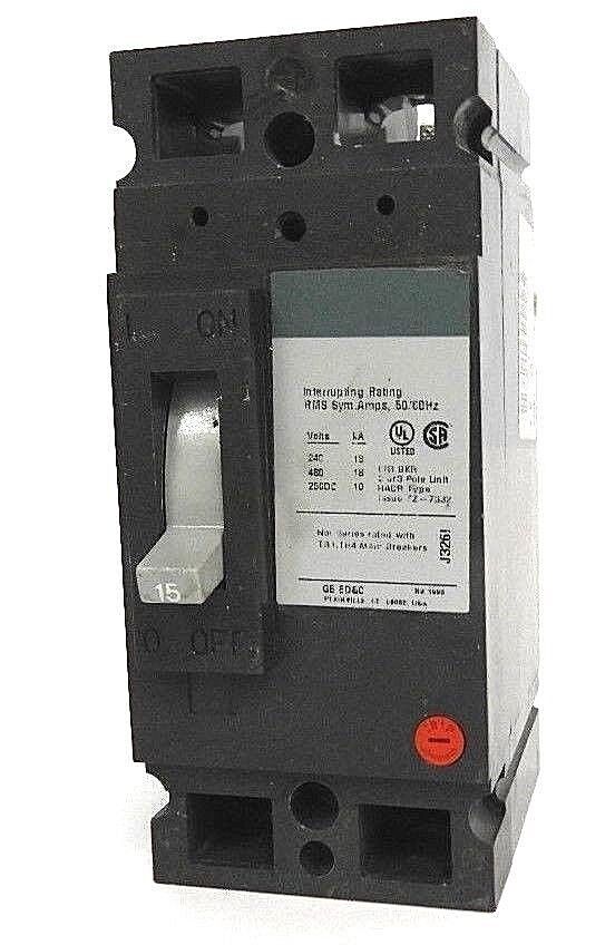 GENERAL ELECTRIC TEB122015 CIRCUIT BREAKER 15AMP 2POLE 240VAC