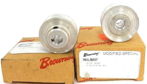 LOT OF 2 NEW BROWNING 16XLB037 GEAR PULLEYS 15/16' BORE, 3/32 X 3/64 KWY