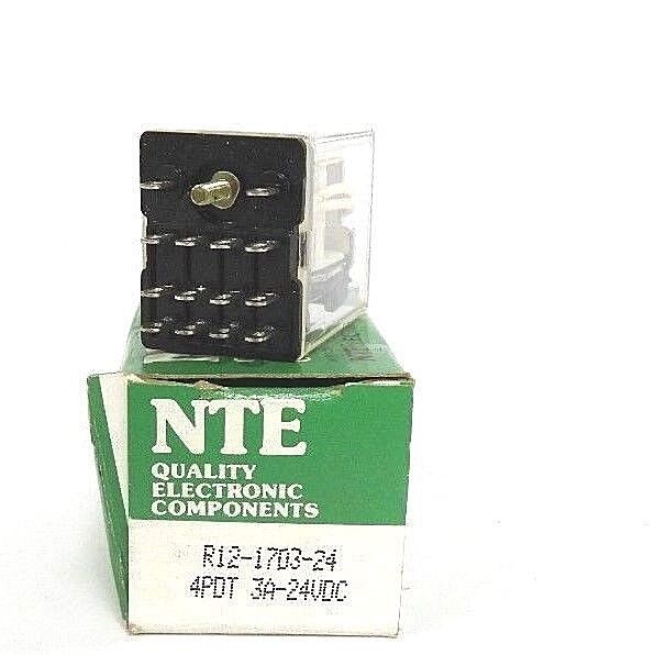NIB NTE R12-1703-24 RELAY 3AMP-24VDC, R12170324