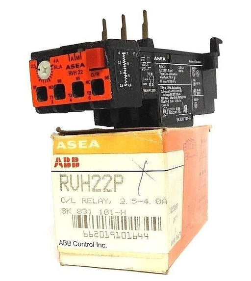 NIB ASEA ABB RVH22P OVERLOAD RELAY, 2.5-4.0A