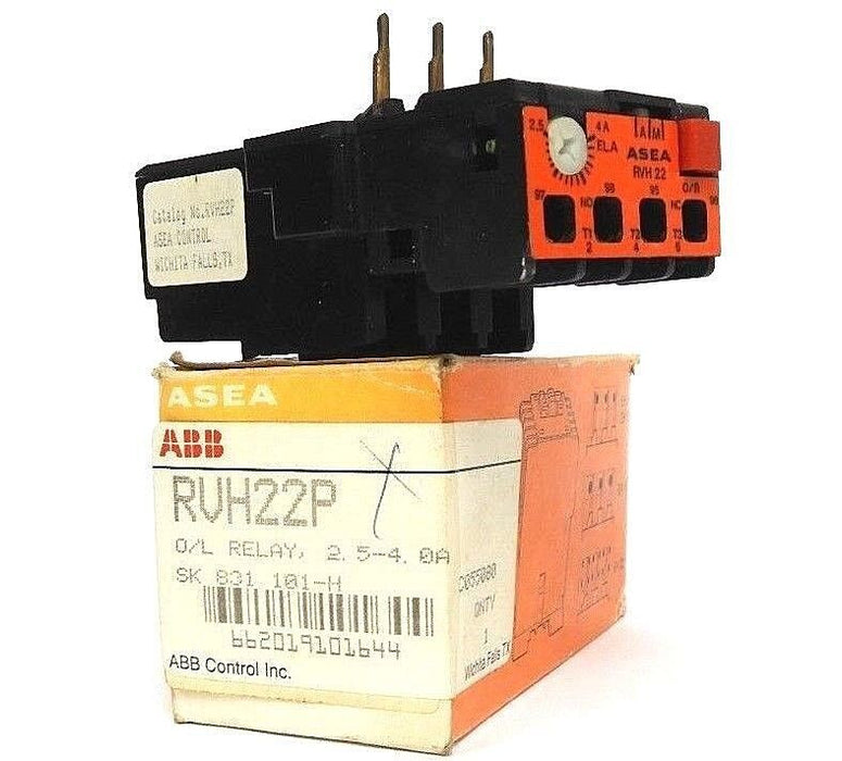 NIB ASEA ABB RVH22P OVERLOAD RELAY, 2.5-4.0A