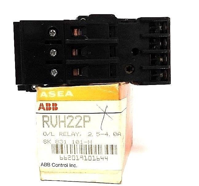 NIB ASEA ABB RVH22P OVERLOAD RELAY, 2.5-4.0A
