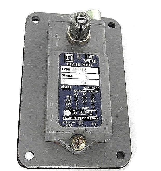 NEW SQUARE D 9007-AF-12 LIMIT SWITCH 9007AF12, SER. D