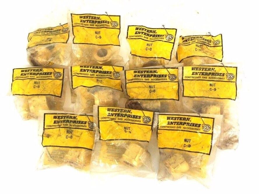 LOT OF 11 NEW WESTERN ENTERPRISES C-8 HOSE CONNECTION NUTS C8