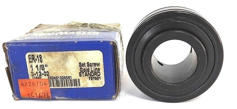NIB EMERSON SEAL MASTER ER-18 BALL BEARING 1-1/8IN BORE 62MM OD 1-1/2IN WIDTH