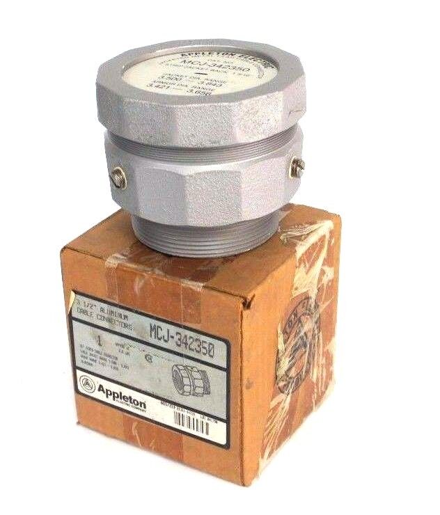 NIB APPLETON MCJ-342350 ALUMINUM SET SCREW CABLE CONNECTOR 3-1/2", MCJ342350
