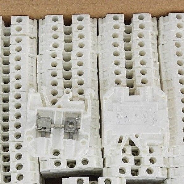 BOX OF 100 NEW WEIDMULLER 1773340000 SAK 4/EN WS, 600V 36A AWG 26 TO 10