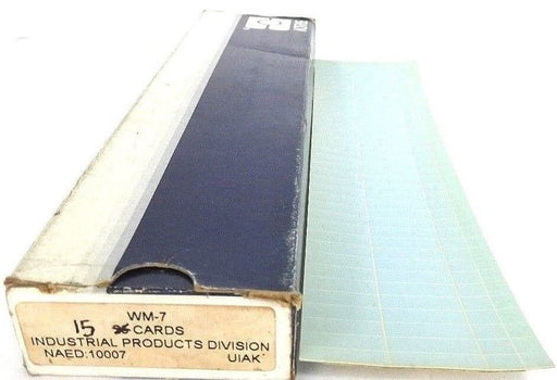 BOX OF 15 NEW BRADY WM-7 WIRE MARKER CARD, WM7 NUMBER 7
