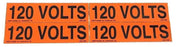BOX OF 64 NEW LEM PRODUCTS LVM-120B CONDUIT MARKER LEGEND 120V 4-1/2INCH
