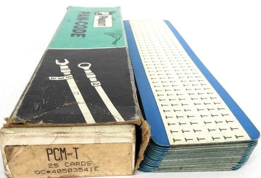 BOX OF 21 NEW PANDUIT PCM-T PRE-PRINTED WM CARD VINYL CLOTH
