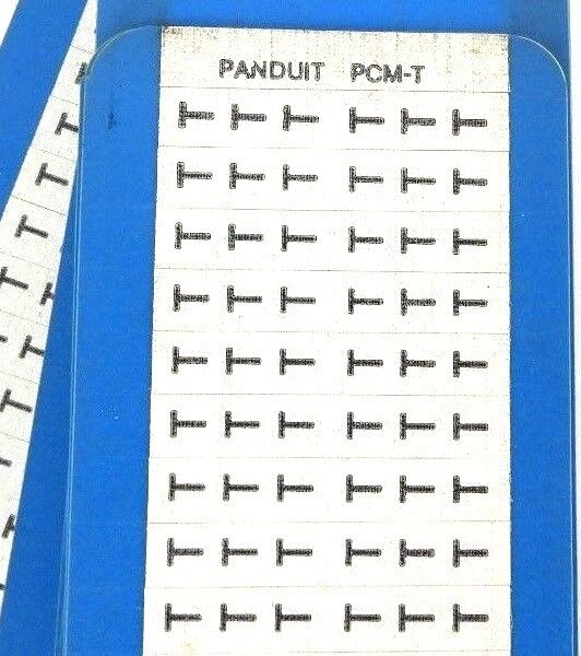 BOX OF 21 NEW PANDUIT PCM-T PRE-PRINTED WM CARD VINYL CLOTH