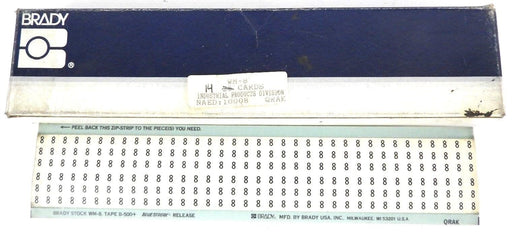 BOX OF 14 NEW BRADY WM-8 WIRE MARKER CARD WM8 NUMBER 8