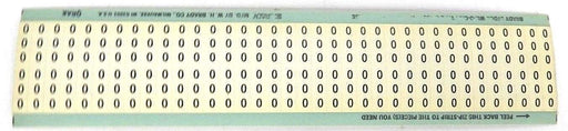 BOX OF 10 NEW BRADY WM-O-CAP WIRE MARKER SOLID LETTER CAPTIOL O 36STRIPS/CARD