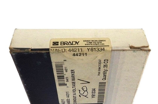 BOX OF 21 NEW BRADY 44211 CONDUIT & VOLTAGE MARKER 250 VOLTS