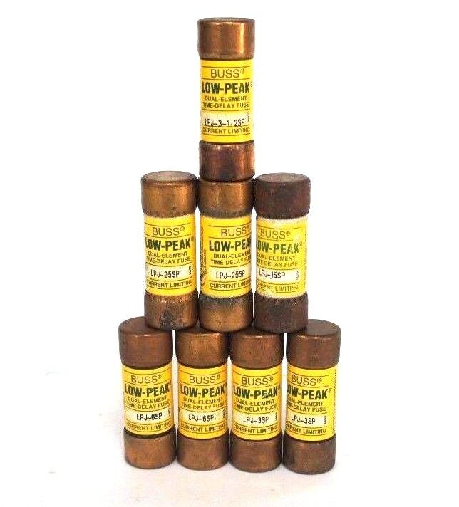 NEW COOPER BUSSMANN BUSS LPJ-3SP, LPJ-25SP, LPJ-15SP, LPJ-6SP, LPJ-3-1/2SP FUSES