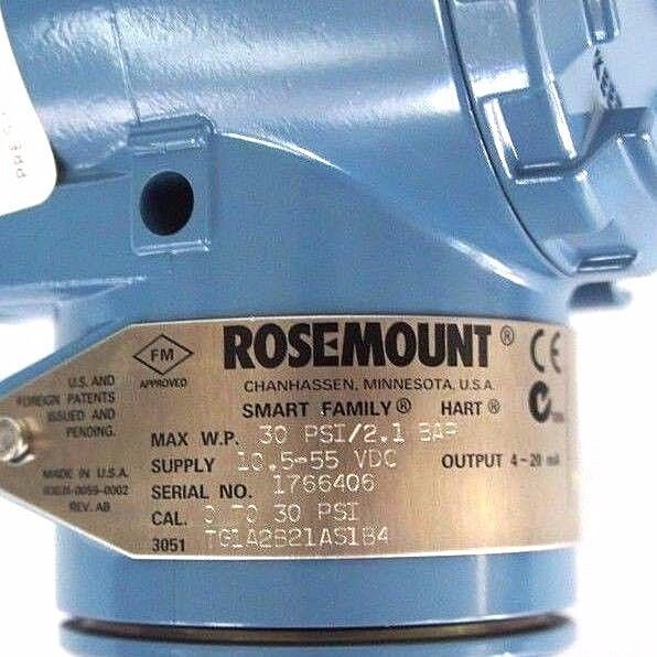 NEW ROSEMOUNT 3051TG1A2B21AS1B4 PRESSURE TRANSMITTER 1199WNA95SSCW50LA00