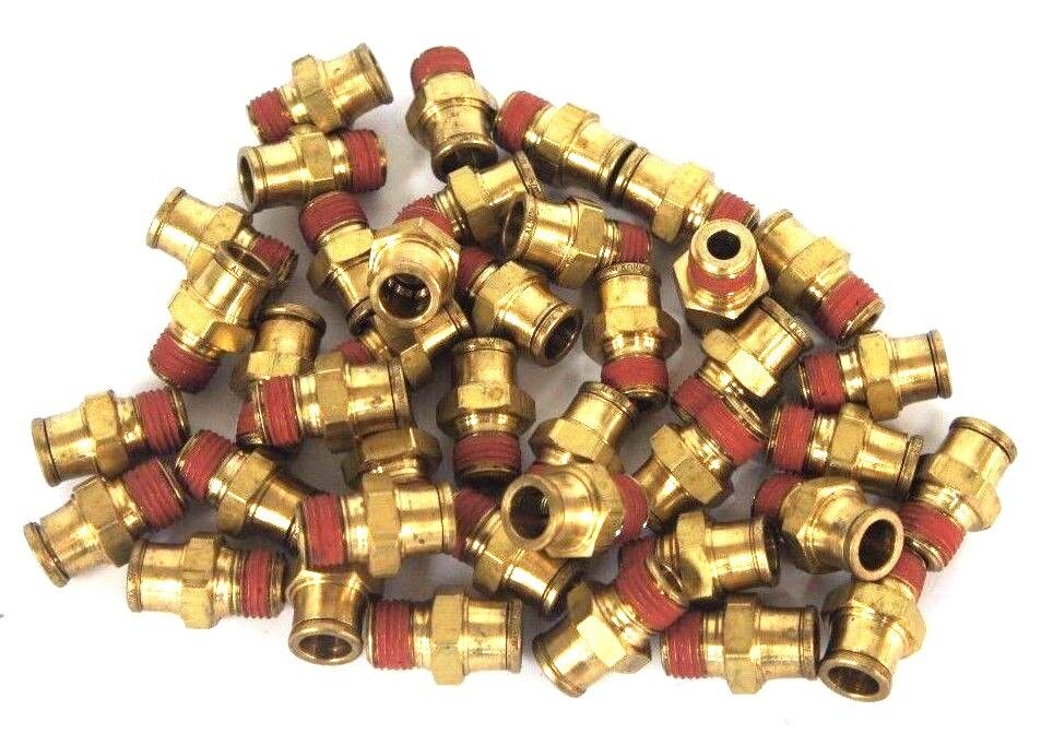 LOT OF 40 NEW EATON QCAB BRASS ADAPTERS 1/8-27 X 3/8"