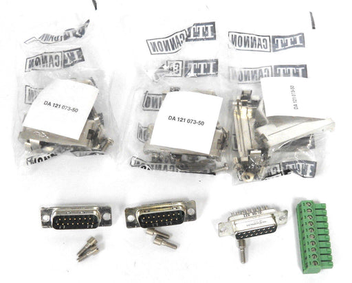 LOT OF 3 NEW ITT CANNON DA-121-073-50 SUB BACKSHELL CONNECTOR