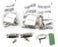 LOT OF 3 NEW ITT CANNON DA-121-073-50 SUB BACKSHELL CONNECTOR