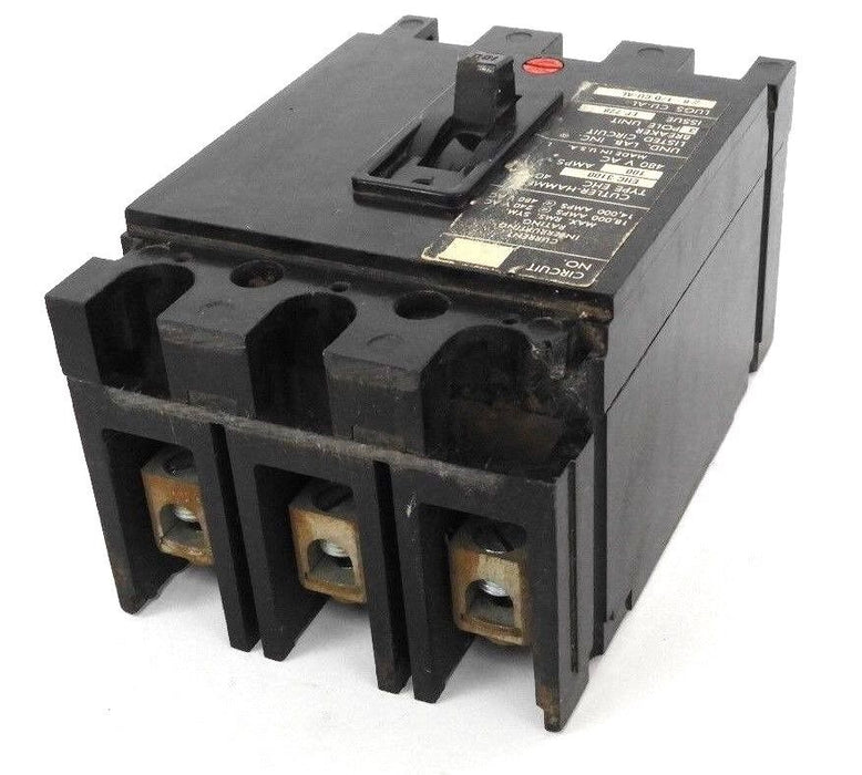 CUTLER HAMMER EHC3100 CIRCUIT BREAKER TYPE EHC, 100AMPS, 480V, 3P, LF-778