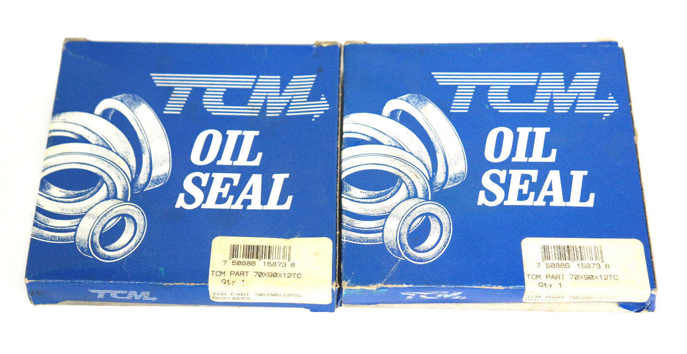 LOT OF 2 NIB TCM 70X90X12TC OIL SEALS