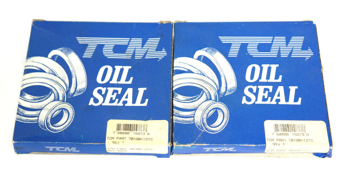 LOT OF 2 NIB TCM 70X90X12TC OIL SEALS