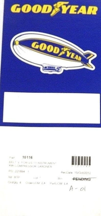 LOT OF 4 NEW CONTINENTAL CONTITCH GOODYEAR 18012011D V-BELTS