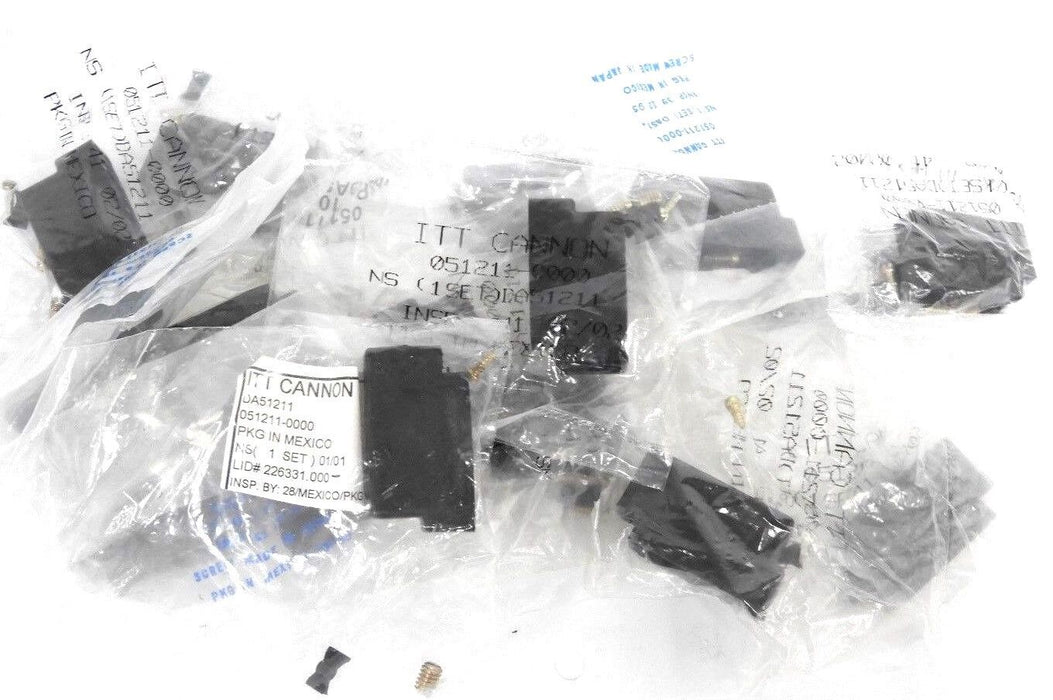 LOT OF 16 NEW ITT CANNON 051211-0000 CONNECTORS D-SUB BACKSHELL SIZE DA51211