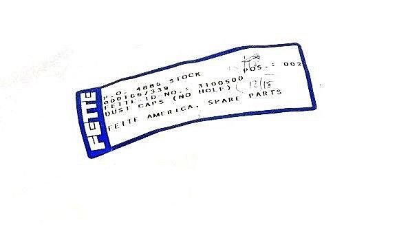 LOT OF 244 NEW FETTE SPARE PARTS CO. 3100500 CLEAR NO HOLE DUST CAPS