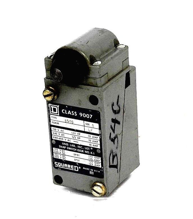 SQUARE D 9007-B54G SER. B LIMIT SWITCH 9007B54G